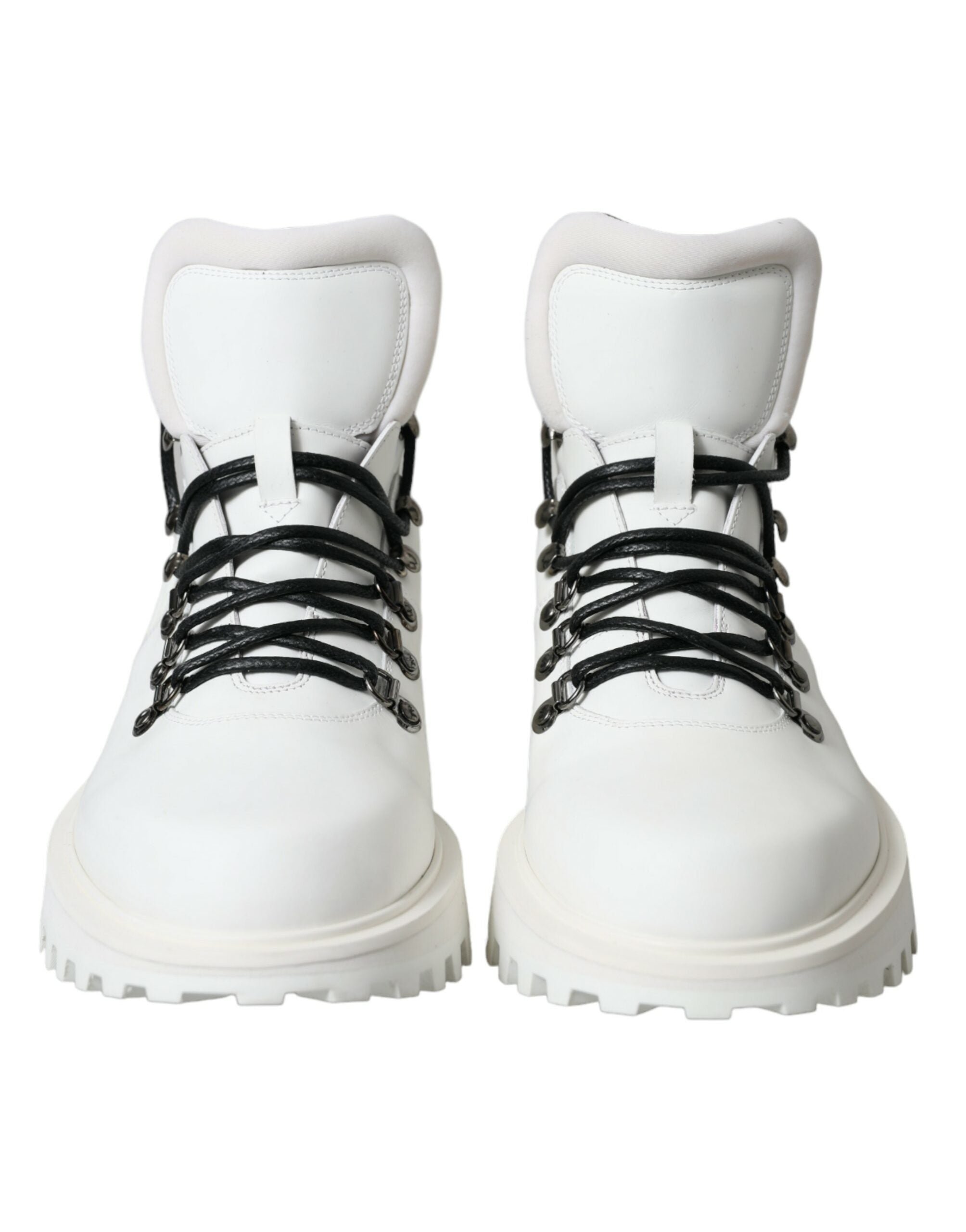 Dolce & Gabbana White Vulcano Trekking Ankle Boots Shoes LUNESCAPE