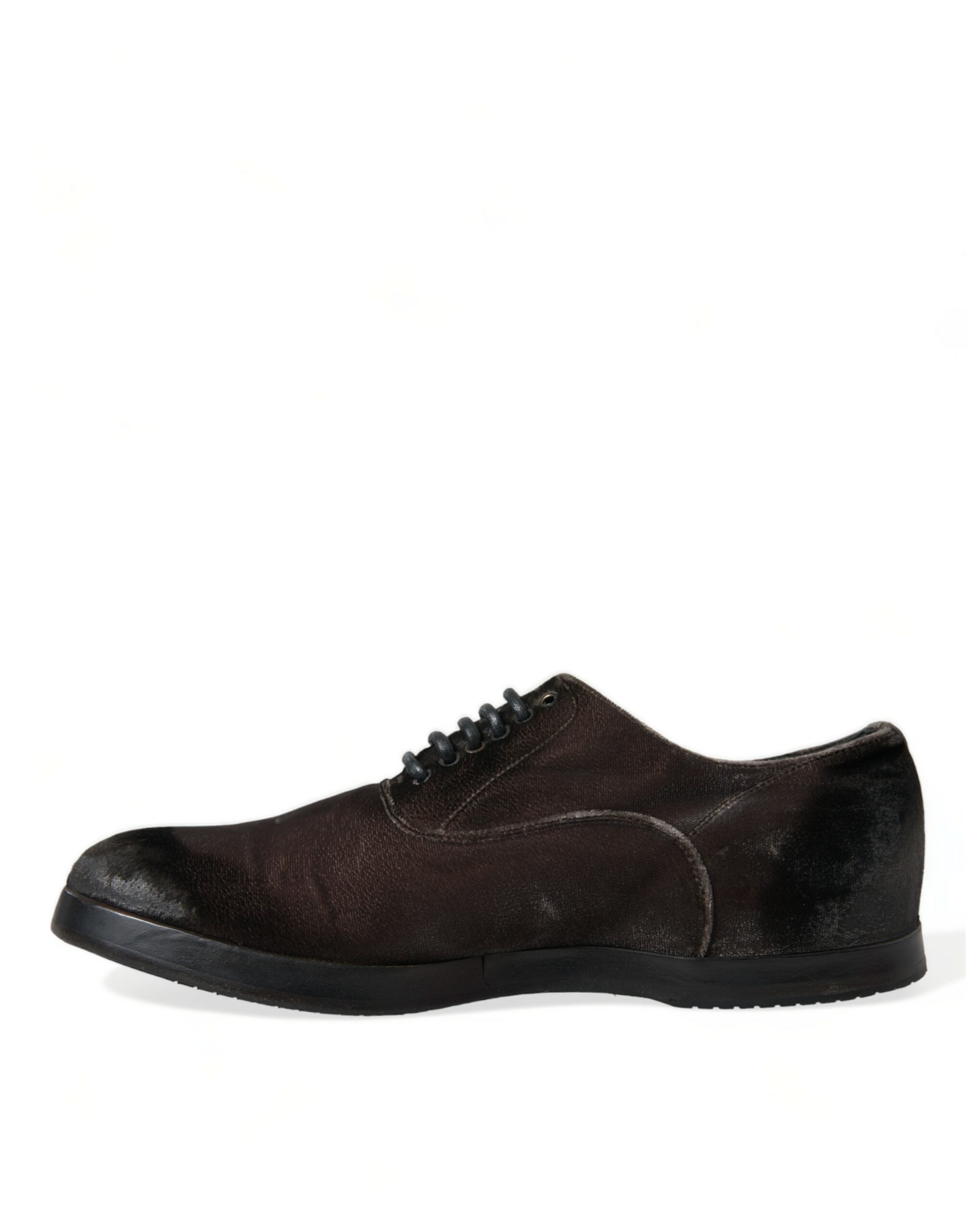 Dolce & Gabbana Brown Velvet Men Lace Up Oxford Dress Shoes LUNESCAPE