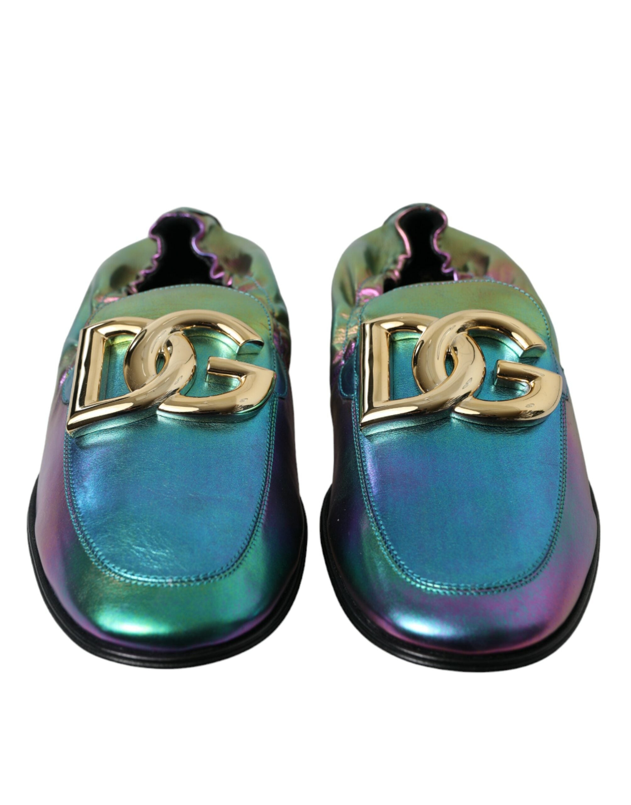Dolce & Gabbana Multicolor Leather DG Logo Loafer Dress Shoes LUNESCAPE