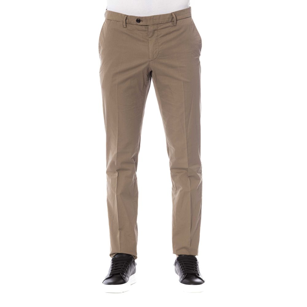 Trussardi Brown Cotton Men Trouser LUNESCAPE