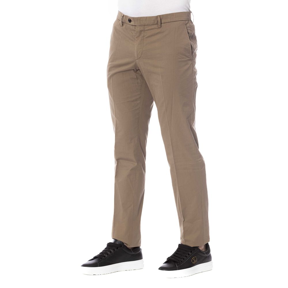 Trussardi Brown Cotton Men Trouser LUNESCAPE