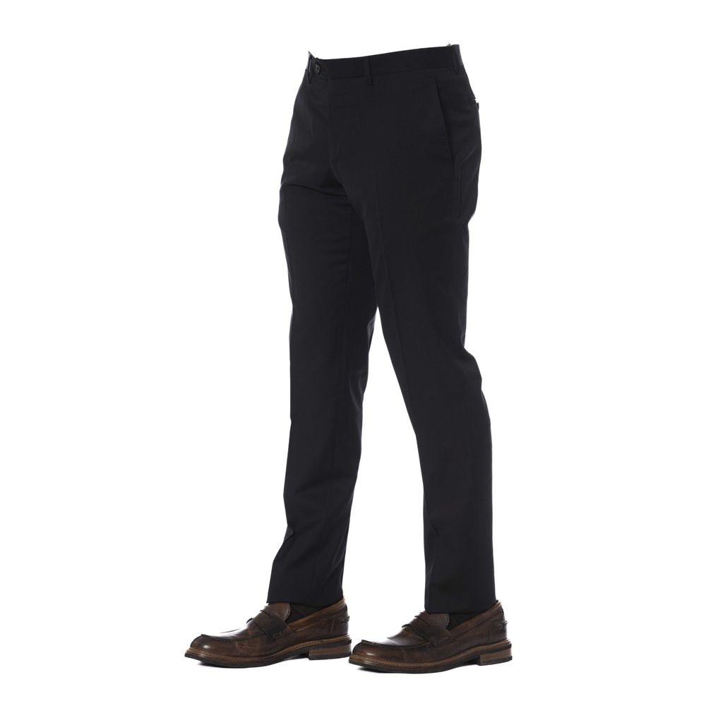 Trussardi Black Virgin Wool Men Trouser LUNESCAPE