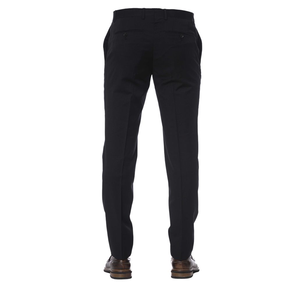 Trussardi Black Virgin Wool Men Trouser LUNESCAPE