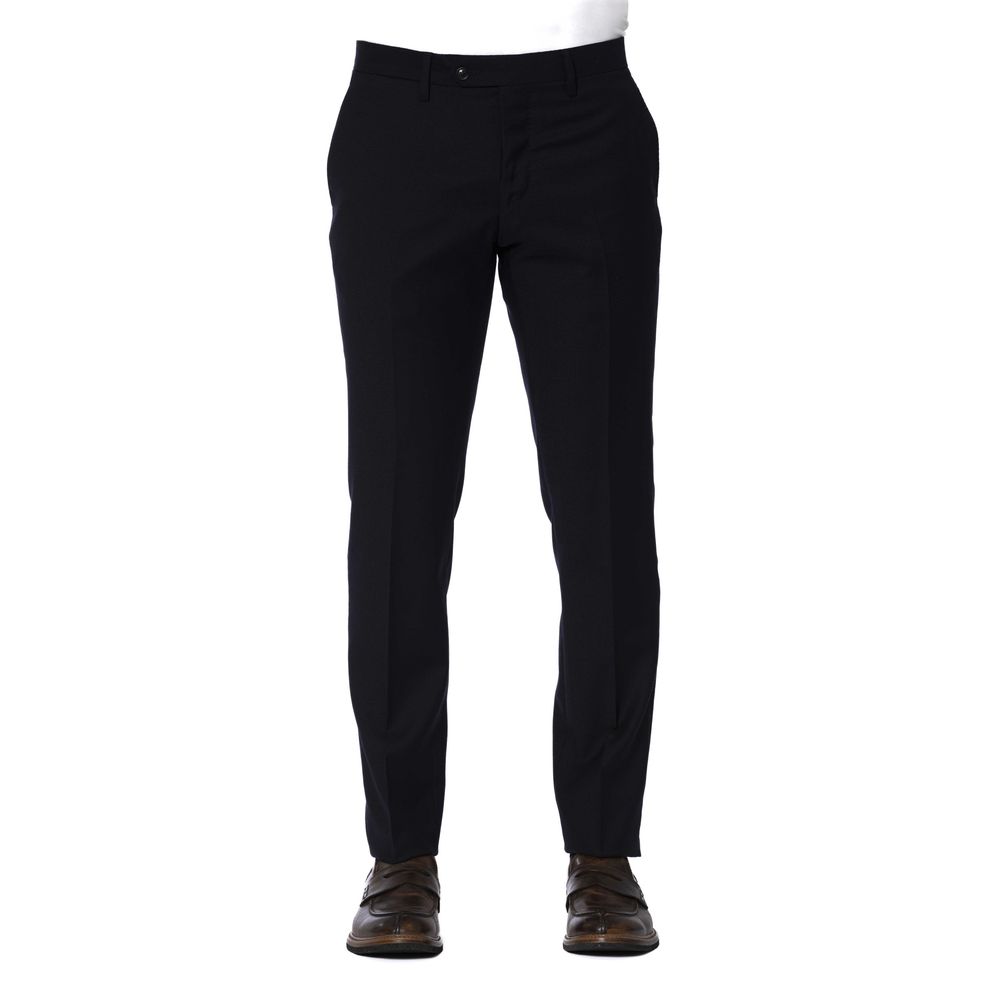 Trussardi Blue Wool Men Trouser LUNESCAPE