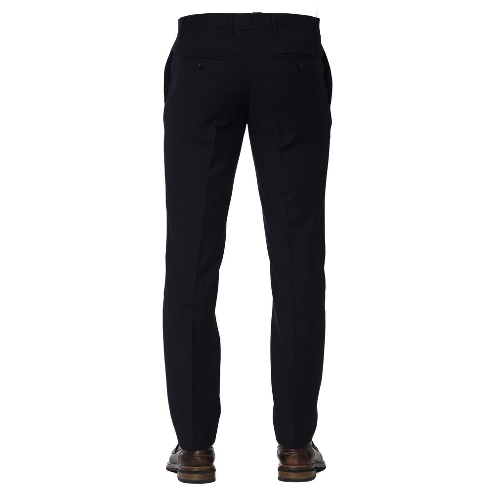 Trussardi Blue Wool Men Trouser LUNESCAPE