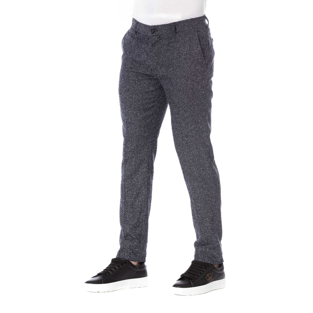 Trussardi Black Cotton Men Pants LUNESCAPE