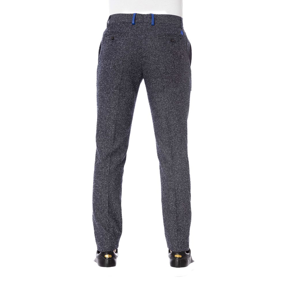 Trussardi Black Cotton Men Pants LUNESCAPE