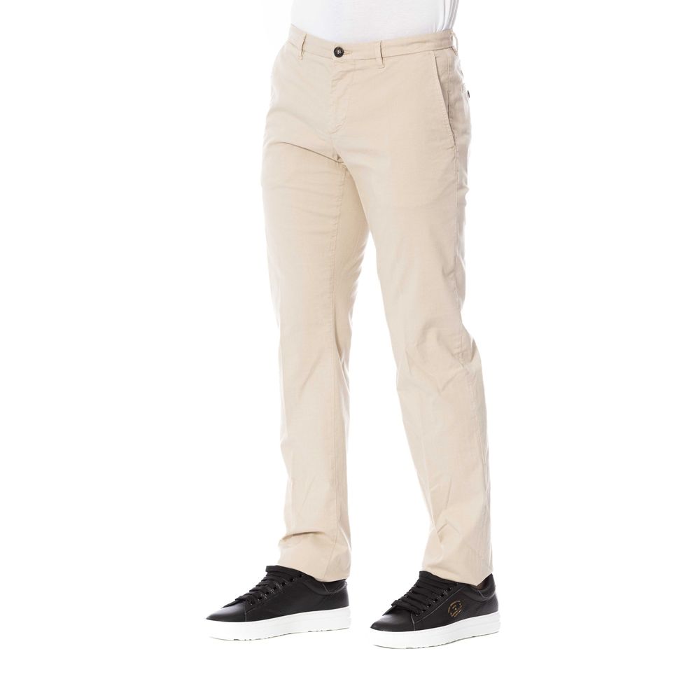 Trussardi Beige Cotton Men Trouser LUNESCAPE