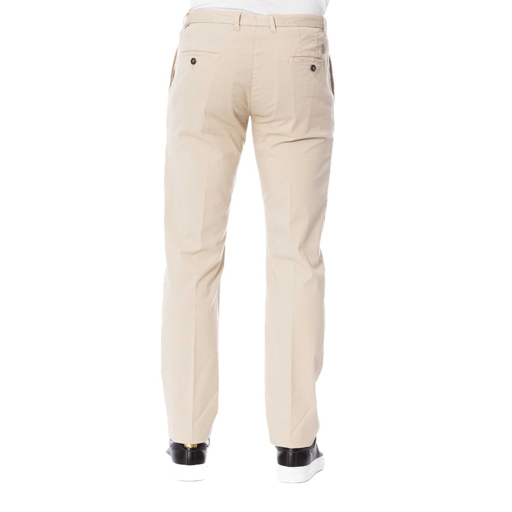 Trussardi Beige Cotton Men Trouser LUNESCAPE