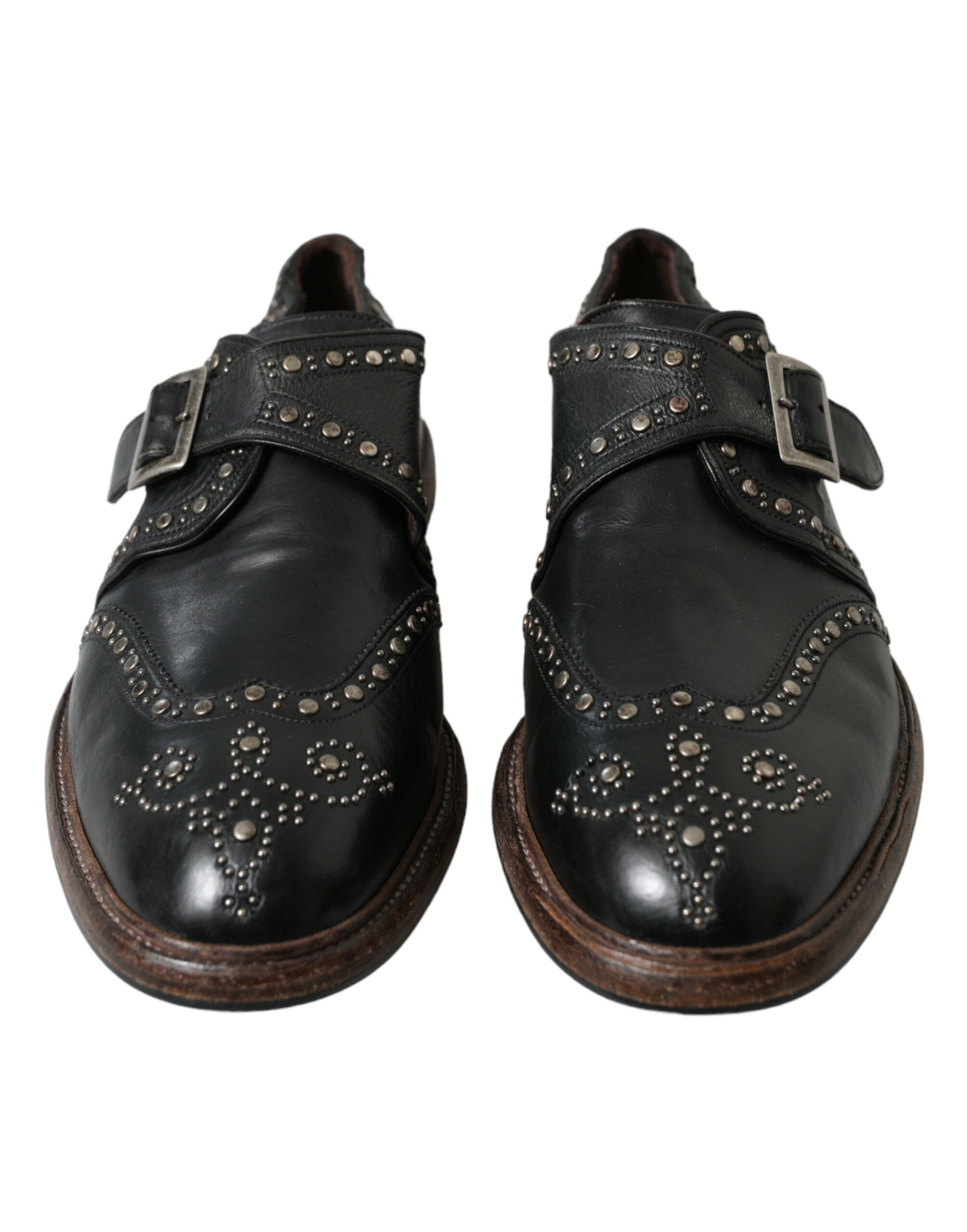 Dolce & Gabbana Elegant Calfskin Leather Monk Straps LUNESCAPE