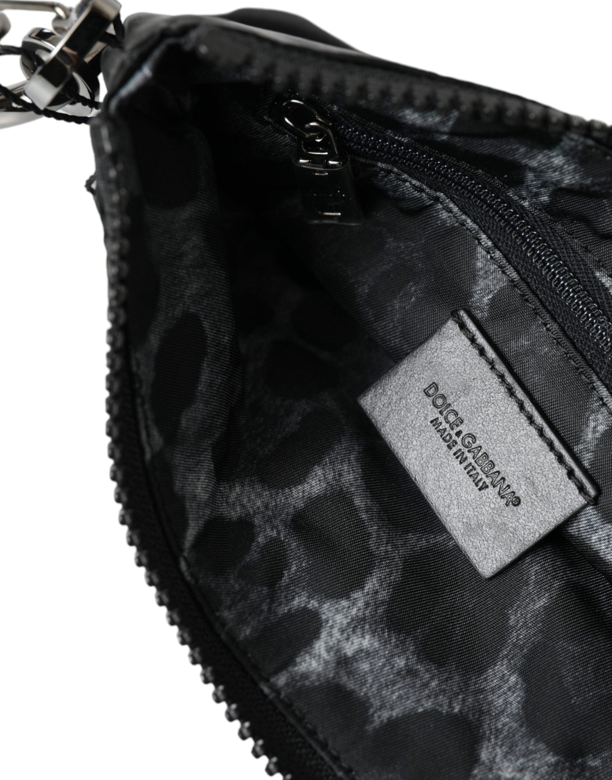 Dolce & Gabbana Chic Nylon-Leather Designer Pouch LUNESCAPE
