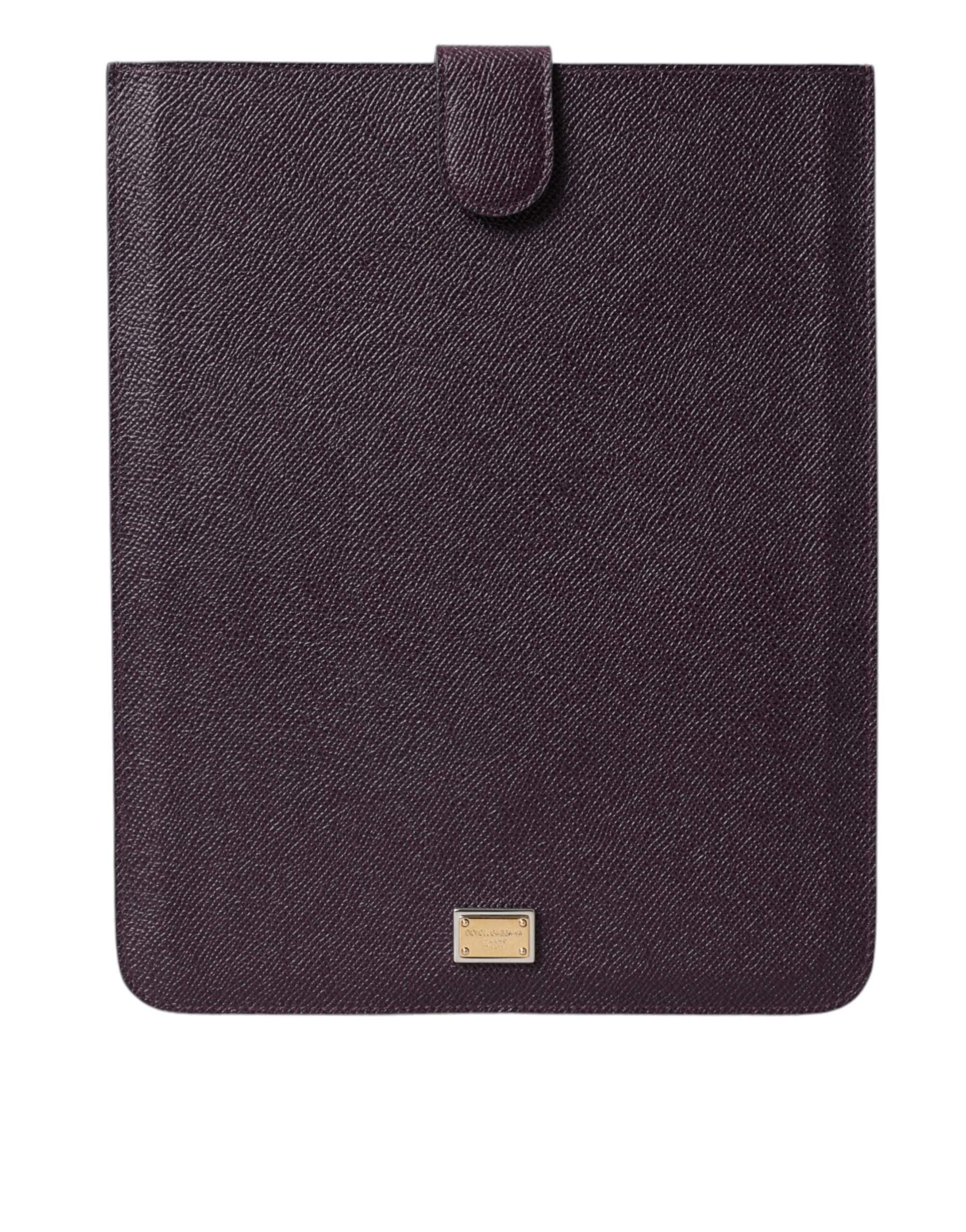 Dolce & Gabbana Elegant Leather Tablet Pouch in Rich Brown LUNESCAPE