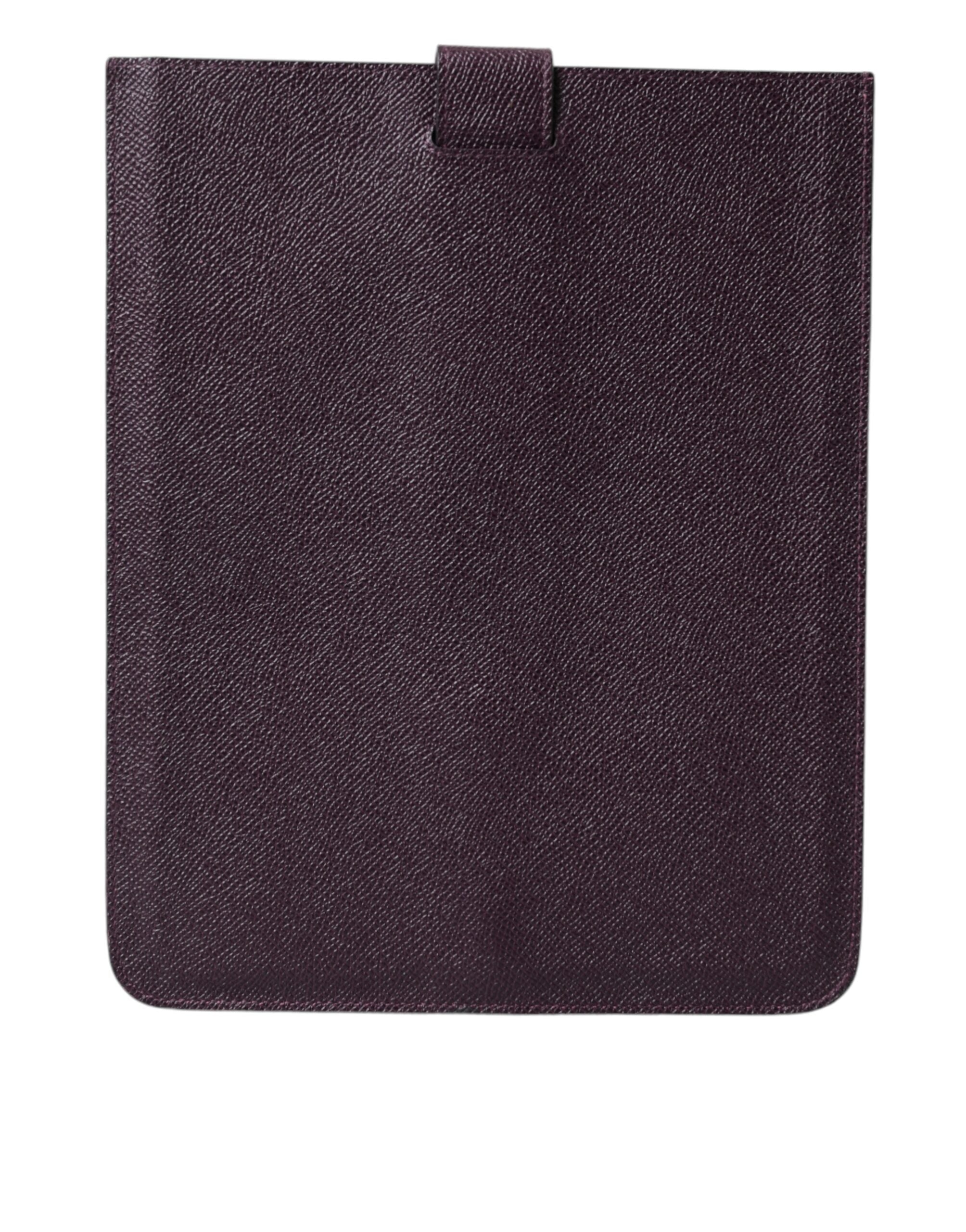 Dolce & Gabbana Elegant Leather Tablet Pouch in Rich Brown LUNESCAPE