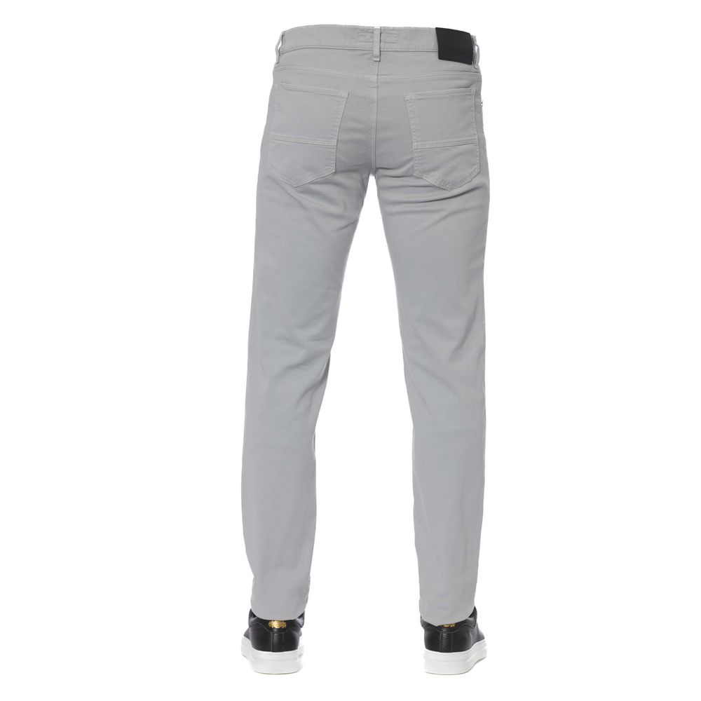 Trussardi Jeans Gray Cotton Men Jeans LUNESCAPE