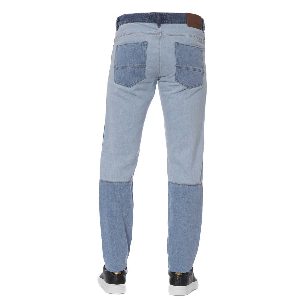 Trussardi Jeans Blue Cotton Men Jeans LUNESCAPE