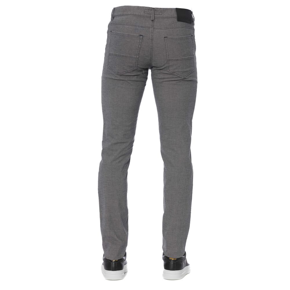 Trussardi Jeans Gray Cotton Men Pants LUNESCAPE