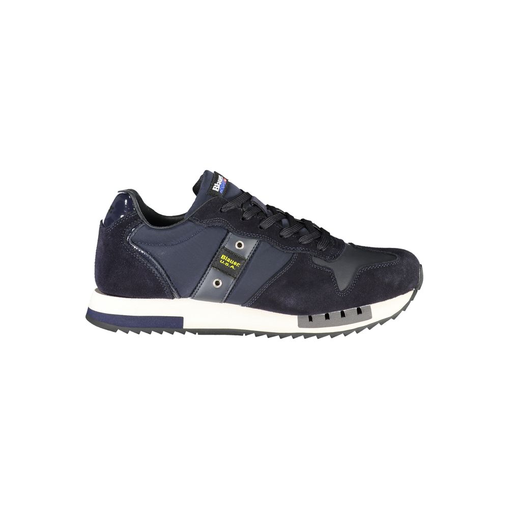 Blauer Contrast Lace-Up Sports Sneakers in Blue LUNESCAPE