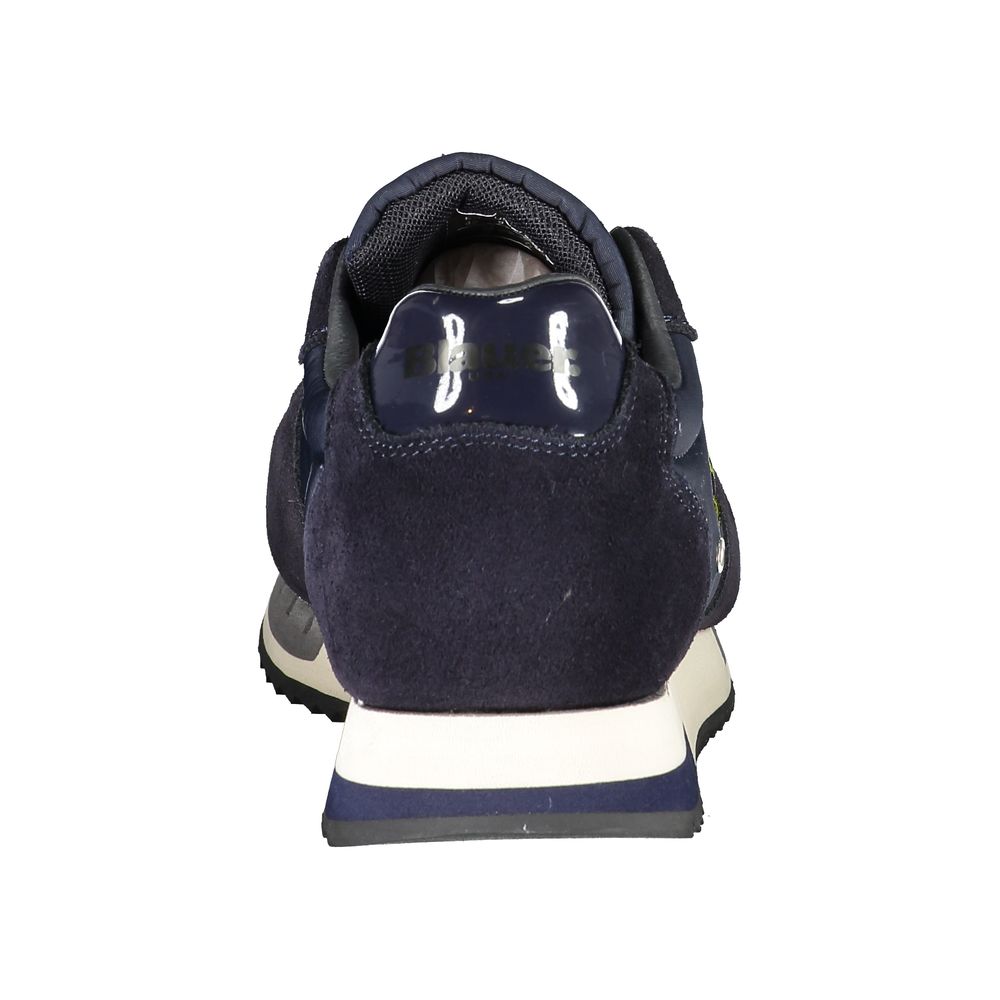 Blauer Contrast Lace-Up Sports Sneakers in Blue LUNESCAPE