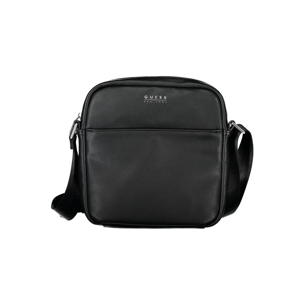 Guess Jeans Sleek Black Polyethylene Shoulder Bag LUNESCAPE