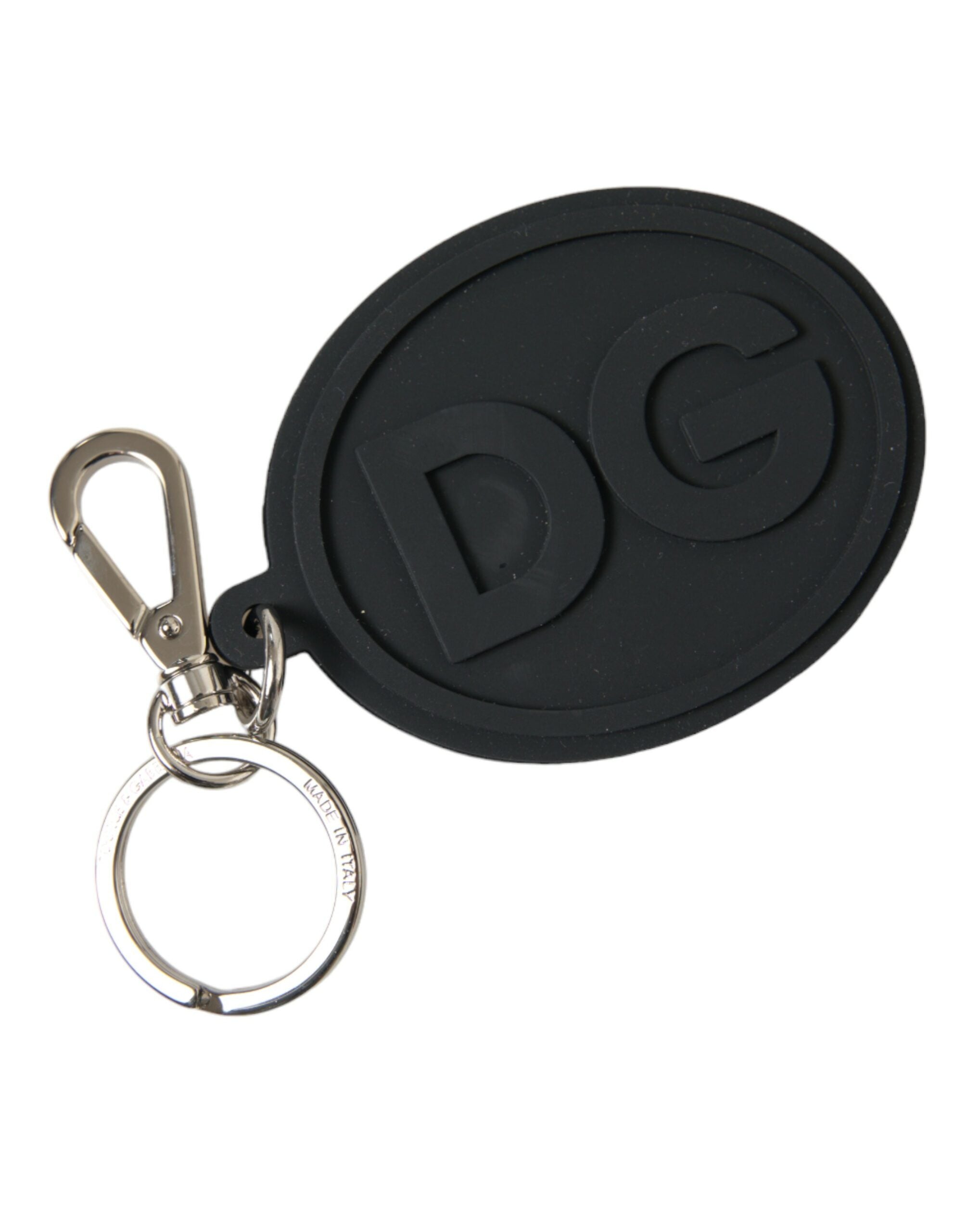 Dolce & Gabbana Chic Black and Silver Logo Keychain LUNESCAPE