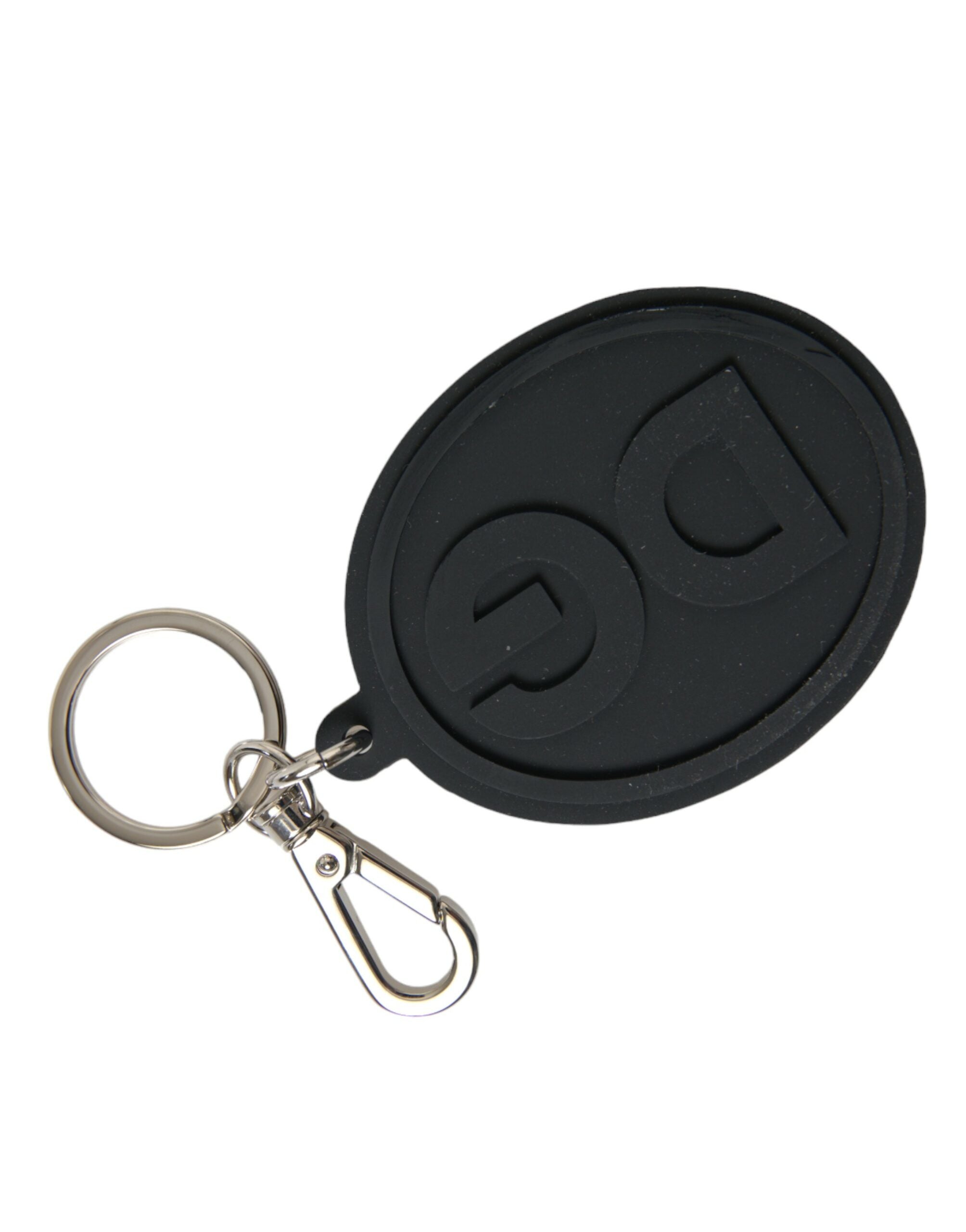 Dolce & Gabbana Chic Black and Silver Logo Keychain LUNESCAPE