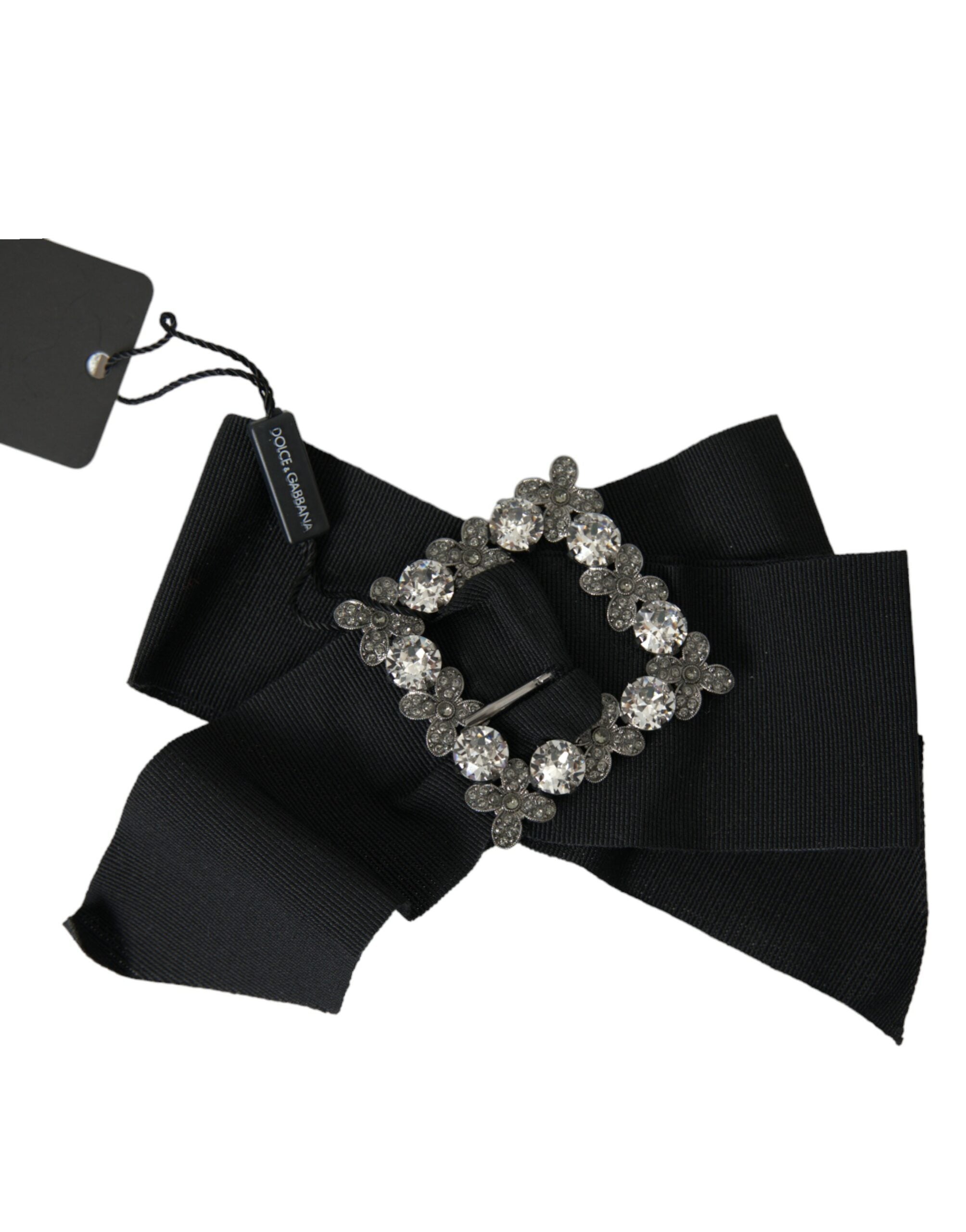 Dolce & Gabbana Black Swarovski Crystal Embellished Hair Clip LUNESCAPE