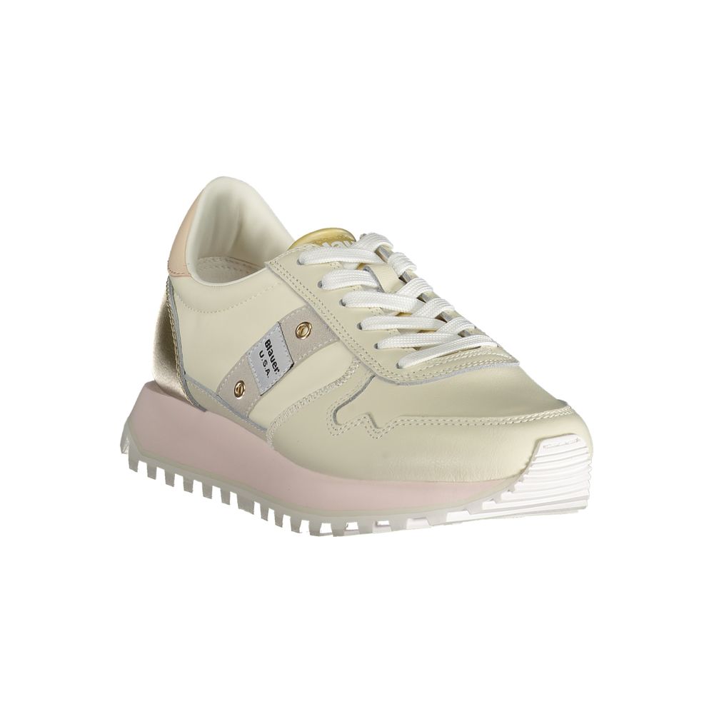 Blauer Beige Polyester Sneaker LUNESCAPE