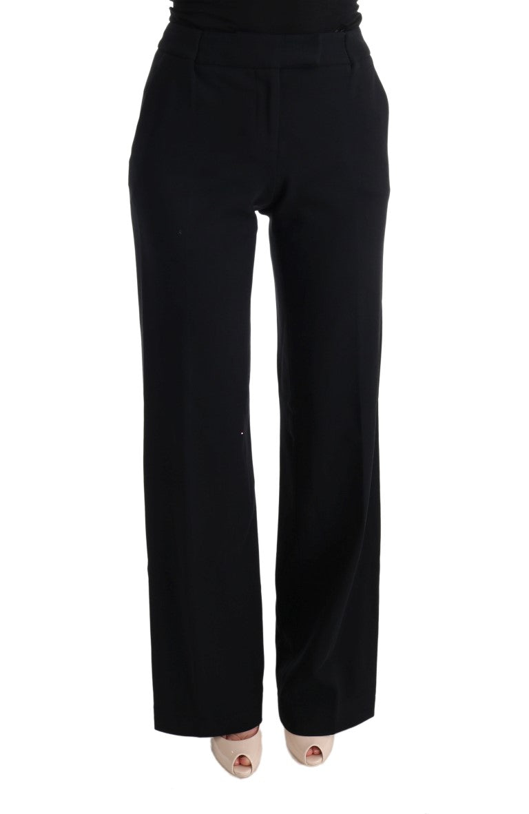 Ermanno Scervino Black Flare Bootcut Pants LUNESCAPE