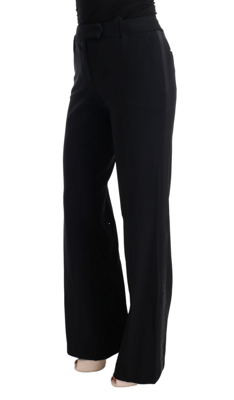 Ermanno Scervino Black Flare Bootcut Pants LUNESCAPE