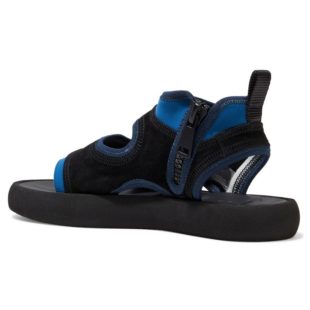 Off-White Chic Neoprene and Suede Sandals in Blue LUNESCAPE