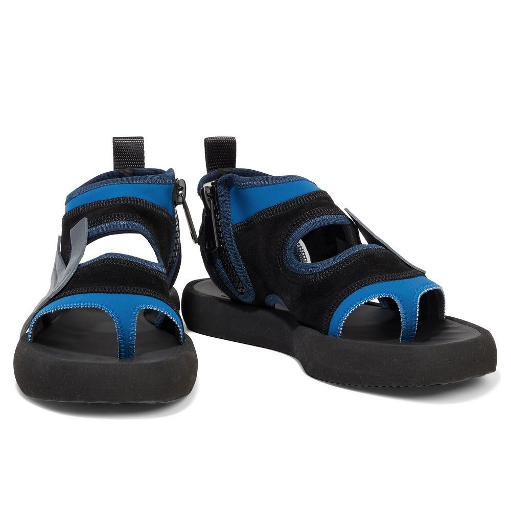 Off-White Chic Neoprene and Suede Sandals in Blue LUNESCAPE