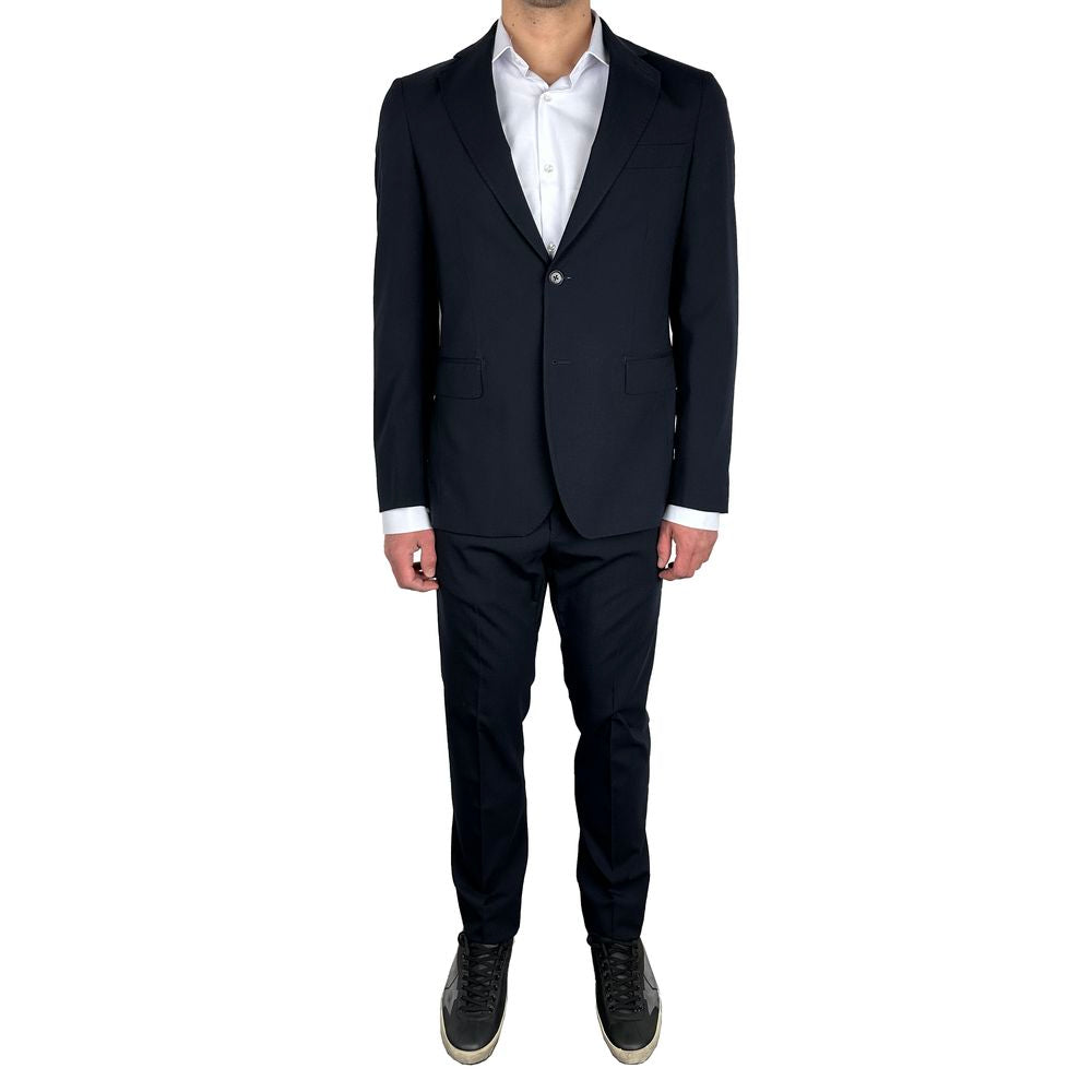 Aquascutum Blue Wool Men's Suit LUNESCAPE