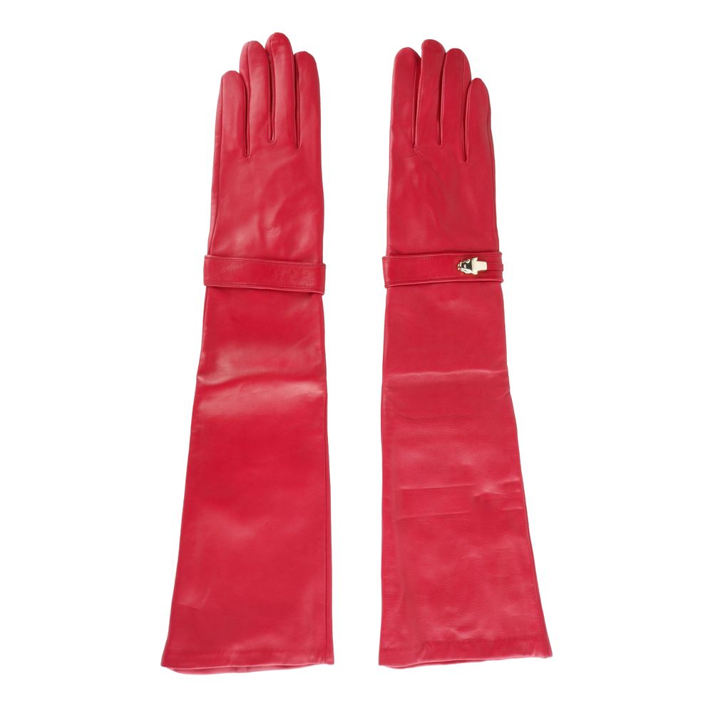 Cavalli Class Red Lambskin Women Glove LUNESCAPE