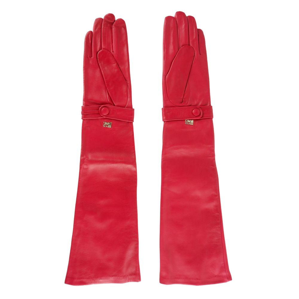 Cavalli Class Red Lambskin Women Glove LUNESCAPE