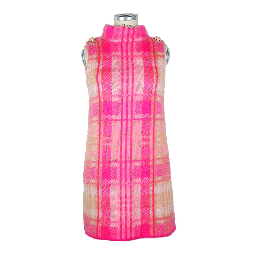 Elisabetta Franchi Fuchsia Marabou Women Dress
