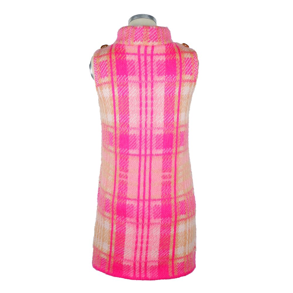 Elisabetta Franchi Fuchsia Marabou Women Dress