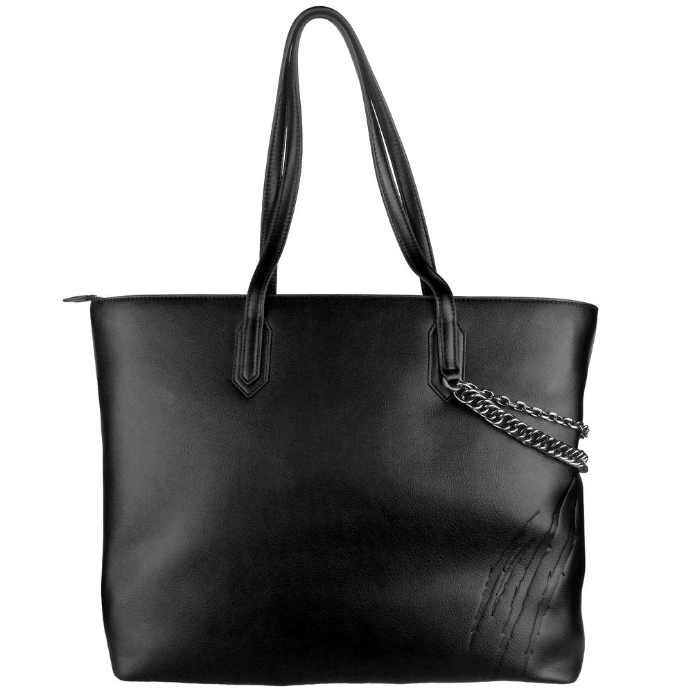 Plein Sport Black Polyethylene Women Shoulder Bag LUNESCAPE