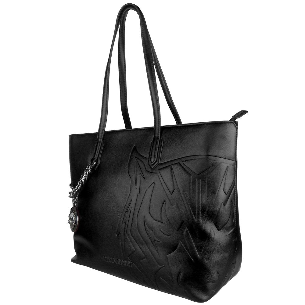 Plein Sport Black Polyethylene Women Shoulder Bag LUNESCAPE