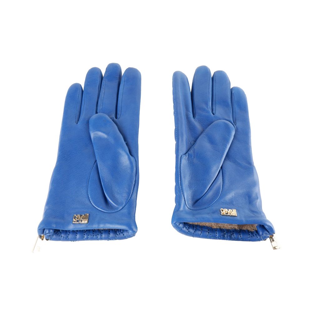 Cavalli Class Blue Lambskin Women Glove LUNESCAPE