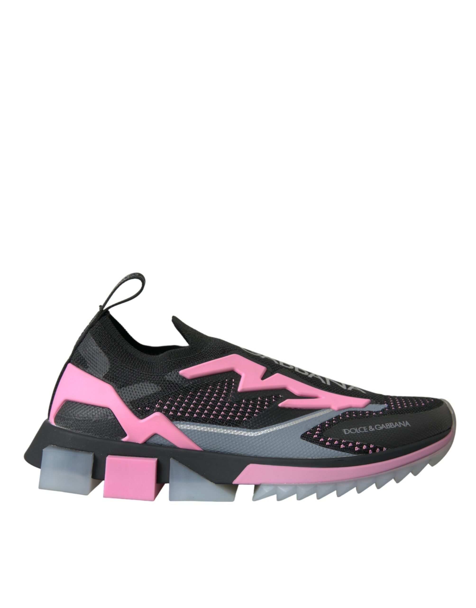Dolce & Gabbana Black Pink Slip On Sorrento Sneakers Shoes LUNESCAPE