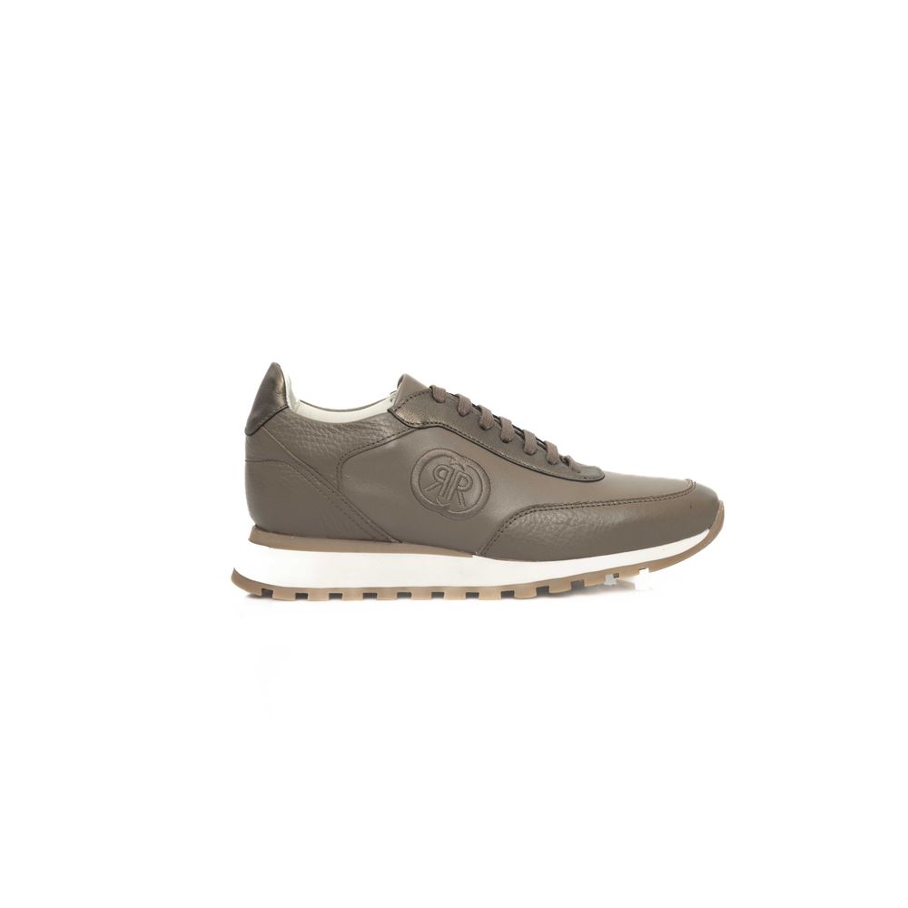 Cerruti 1881 Beige Leather Women Sneaker LUNESCAPE