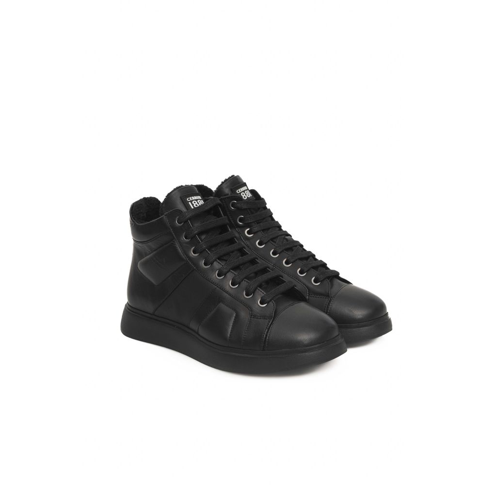 Cerruti 1881 Black Cowhide Women Sneaker LUNESCAPE
