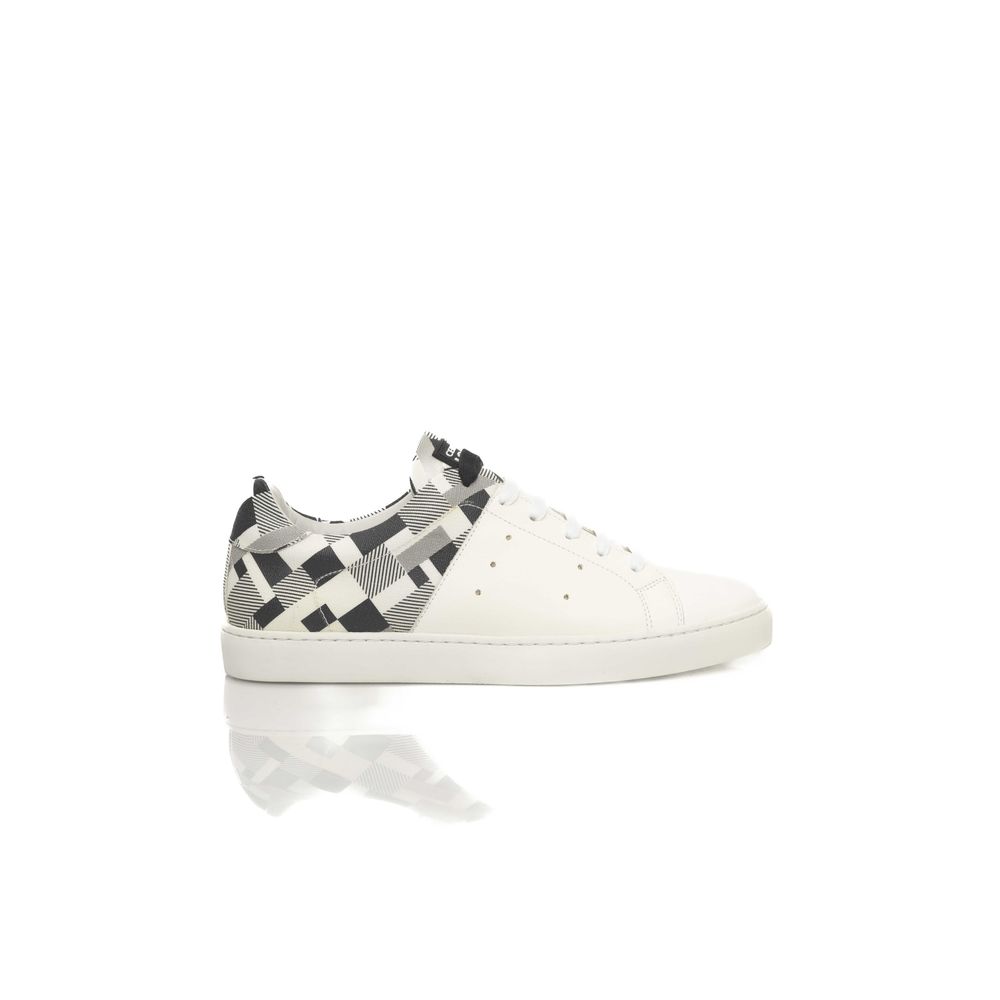 Cerruti 1881 White Calfskin Men Sneaker LUNESCAPE