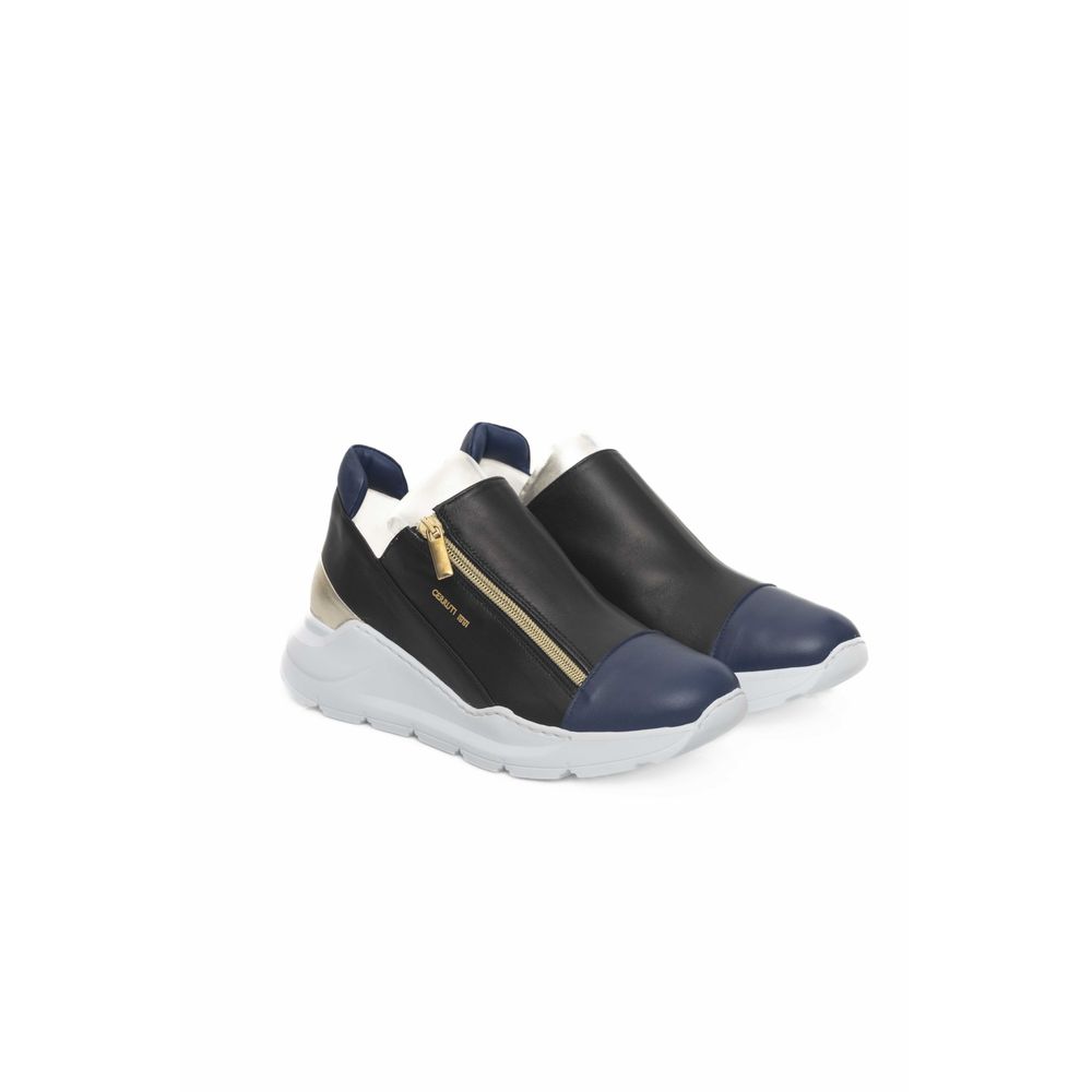 Cerruti 1881 Black Goatskin Women Sneaker LUNESCAPE
