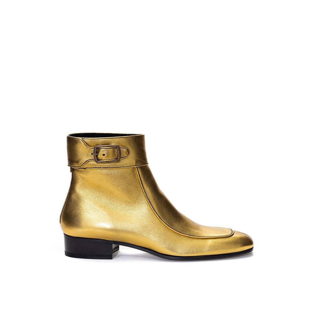 Saint Laurent Gold Leather Boot LUNESCAPE