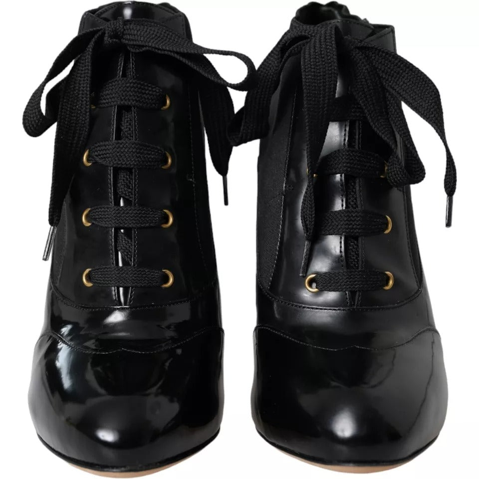 Dolce & Gabbana Black Jersey Stretch Ankle Boots Shoes LUNESCAPE