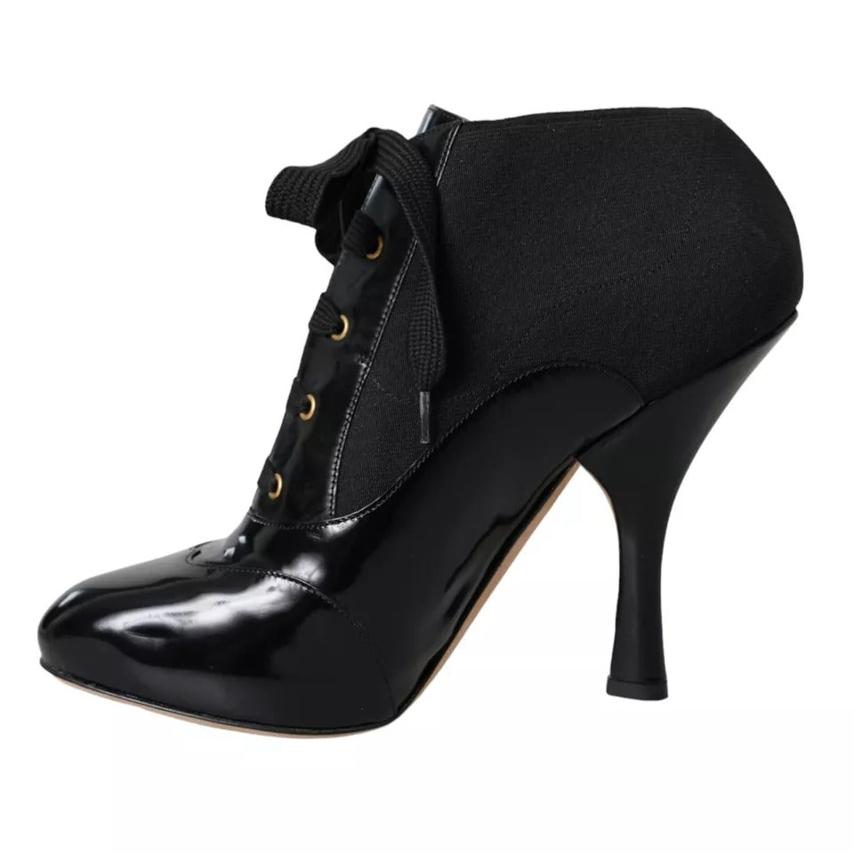 Dolce & Gabbana Black Jersey Stretch Ankle Boots Shoes LUNESCAPE