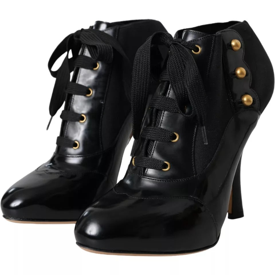 Dolce & Gabbana Black Jersey Stretch Ankle Boots Shoes LUNESCAPE