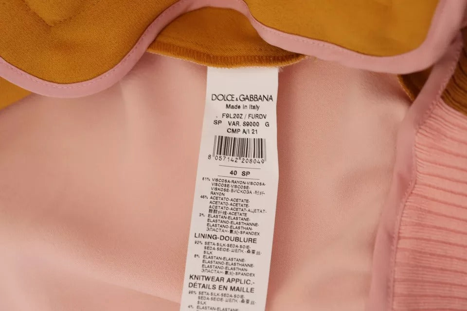 Dolce & Gabbana Multicolor Floral Viscose Full Zip Sweater