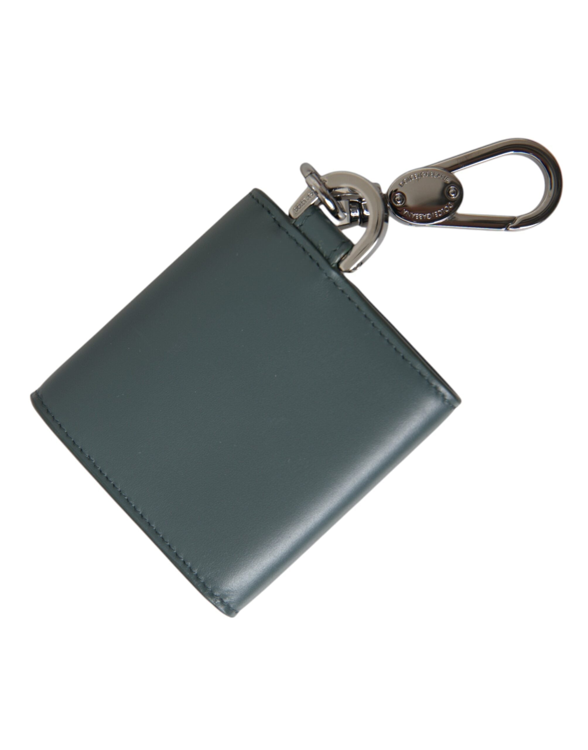 Dolce & Gabbana Green Leather DG Logo Keyring Coin Purse Keyring Wallet LUNESCAPE
